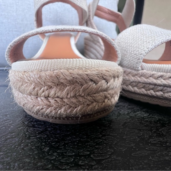 SZ7.5 Mia Cream Brittni Espadrille Wedge Sandals with Wide Straps with elastic. - Picture 11 of 16